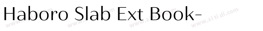 Haboro Slab Ext Book字体转换